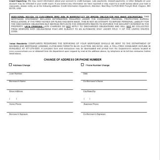 USA Commerce bank mortgage statement in Word and PDF formats 3 download template file