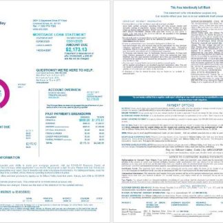 USA Florida Silicon Valley bank mortgage loan statement in Word and PDF formats , 4 pages 1 2 download template file