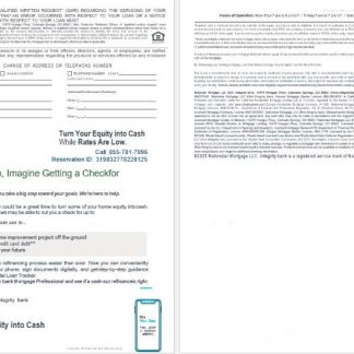 USA Integrity Bank mortgage loan statement in Word and PDF formats , 4 pages 3 4 download template file