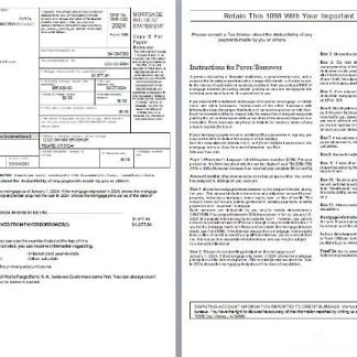 USA Iowa Wells Fargo bank mortgage interest statement, 2 pages scr download template file