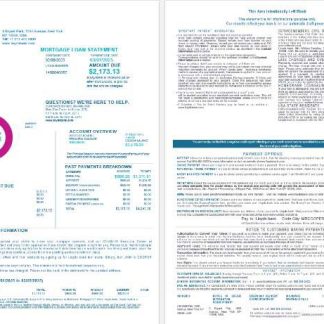 USA Lloyds bank mortgage loan statement in Word and PDF formats , 4 pages 1 2 download template file
