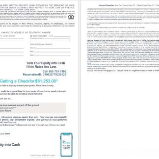 USA Lloyds bank mortgage loan statement in Word and PDF formats , 4 pages 3 4 download template file