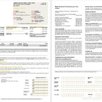 USA Massachusetts Rockland Trust bank mortgage statement in Word and PDF formats, 2 pages download template file