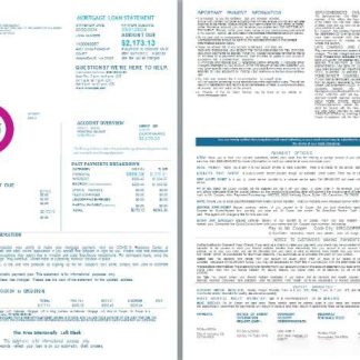 USA Mr. Cooper Changing the Face of Home Loans mortgage loan statement, 4 pages 1 2 scr download template file