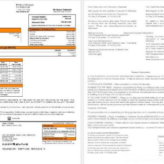 USA Netspend bank mortgage statement in Word and PDF formats download template file