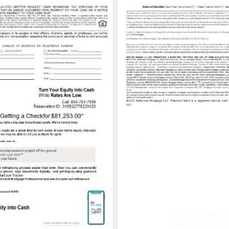 USA New York Piermont bank mortgage loan statement in Word and PDF formats , 4 pages 3 4 download template file