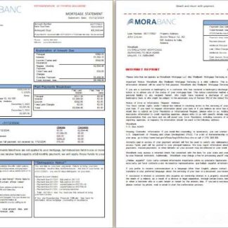 Andorra MoraBank bank mortgage statement, 3 pages, 1 2 scr download template file