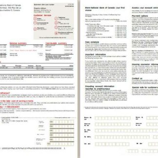 Canada National Bank of Canada bank mortgage statement, 2 pages, 1 2 scr download template file