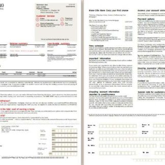 China Citic Bank Corp bank mortgage statement, 2 pages, 1 2 scr download template file
