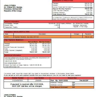 Congo Credit du Congo bank mortgage statement scr download template file