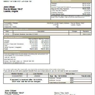Angola Banco Yetu bank mortgage statement scr download template file