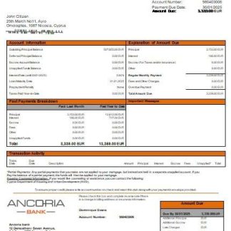 Cyprus Ancoria bank mortgage statement scr download template file