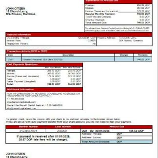 Dominica Barnett Capital bank mortgage statement scr download template file