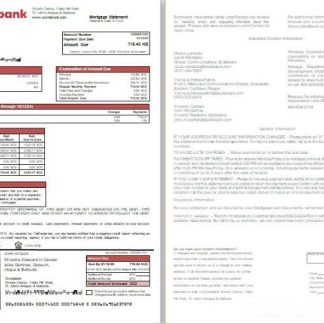 Antigua and Barbuda Scotiabank bank mortgage statement, 2 pages, 1 2 scr download template file