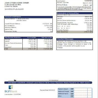 Gabon BGFI bank mortgage statement scr download template file