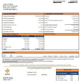 Gambia Access bank mortgage statement scr download template file