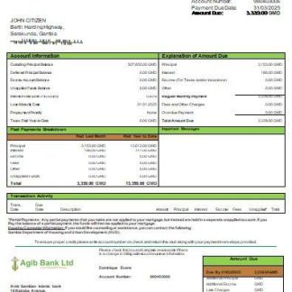 Gambia Arab Gambian Islamic bank mortgage statement scr download template file