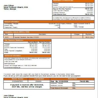 Georgia Bank of Georgia bank mortgage statement scr download template file