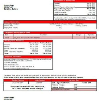 Guinea  Bissau bank mortgage statement scr download template file