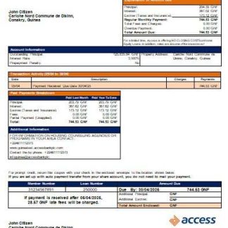 Guinea Access bank bank mortgage statement scr download template file