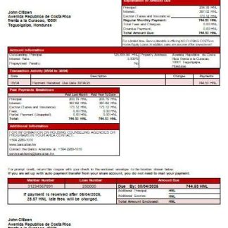 Honduras Banco Atlantida Bank bank mortgage statement scr download template file