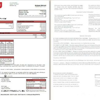 Australia BECU bank mortgage statement, 2 pages, 1 2  scr download template file