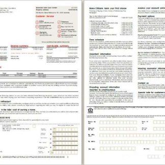Australia Citibank bank mortgage statement, 2 pages, 1 2 scr download template file