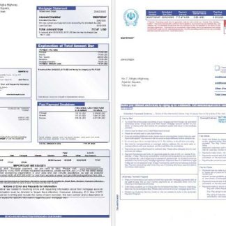Iran Bank Sepah mortgage statement in Word and PDF fromats 1 2 download template file