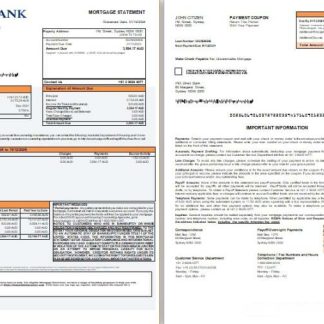 Australia ING Direct bank mortgage statement, 3 pages, 1 2 scr download template file