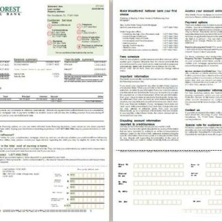 Australia Woodforest National bank mortgage statement, 2 pages, 1 2 scr download template file
