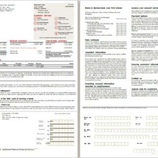 Bahrain Al Baraka bank mortgage statement, 2 pages, 1 2 scr download template file