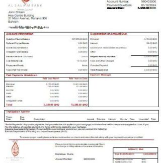 Bahrain Al Salam Bank bank mortgage statement scr download template file