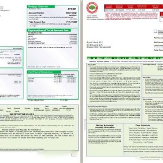 Bangladesh Rupali Bank mortgage statement, 3 pages, 1 2 scr download template file