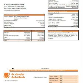 Baroda Bank of Baroda bank mortgage statement scr download template file