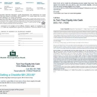 Pakistan Habib Metropolitan mortgage loan statement in Word and PDF formats , 4 pages 3 4 download template file