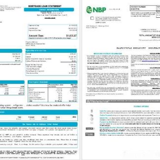 Pakistan NBP mortgage loan statement in Word and PDF formats , 8 pages 1 2 download template file