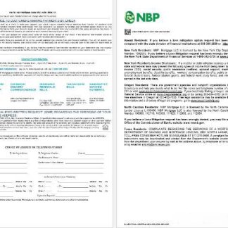 Pakistan NBP mortgage loan statement in Word and PDF formats , 8 pages 3 4 download template file