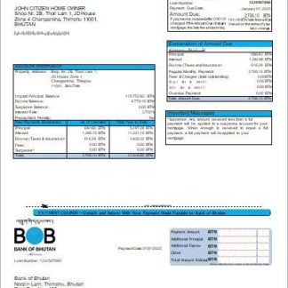 Bhutan Bank of Bhutan bank mortgage statement scr download template file