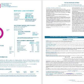 Poland Millennium bank mortgage statement in Word and PDF formats 1 2 download template file