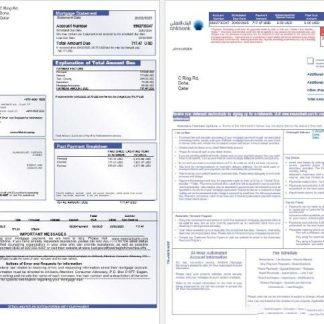 Qatar Ahlibank mortgage statement in Word and PDF formats 1 2 download template file