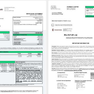 Sao Tome and Principe Afriland First bank mortgage statement in Word and PDF formats 1 2 download template file
