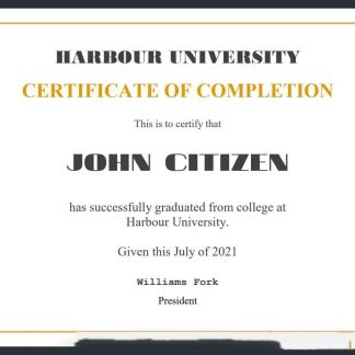 USA Recognition Cert download template file