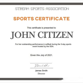 USA Sports certificate download template file