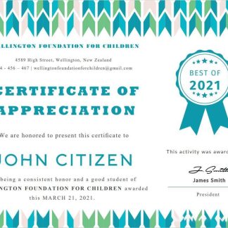 USA Student Appreciation certificate download template file