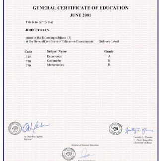 Cameroon general certificate of education download template file