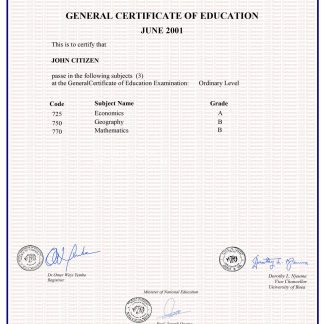 Cameroon general certificate of education download template file