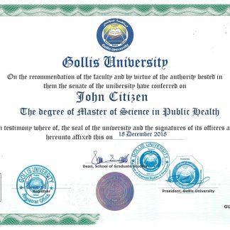 Somaliland Gollis university certificate download template file