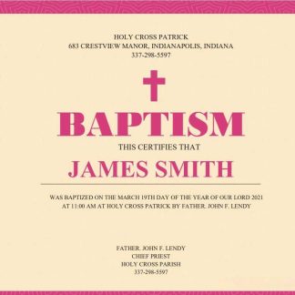 USA baptism certificate download template file