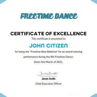 USA Best Performance Cert download template file