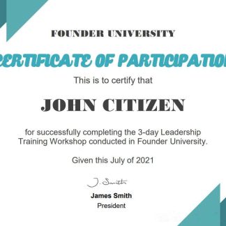 USA Business School Cert download template file